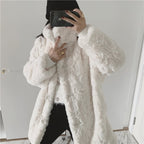 Loose Soft Single Breasted Solid Color Women’s Jacket