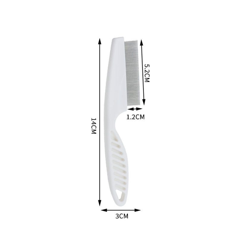 Stainless Steel Pet Flea Comb Fine Tooth Grooming Comb for Cats and Dogs Removes Fleas Lice Tangles Dander Small and Large Sizes