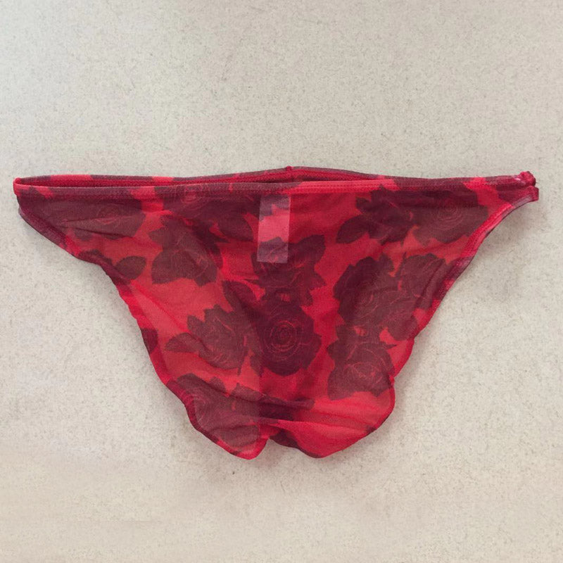 Men's Sheer Print Bikini Brief