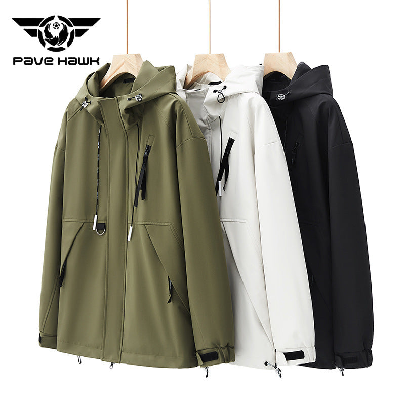 Men's Windproof Waterproof Climbing Jacket for Outdoor Sports