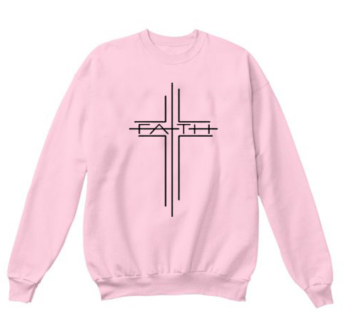 Faith Cross Graphic Women's Casual Sweatshirt | Streetwear