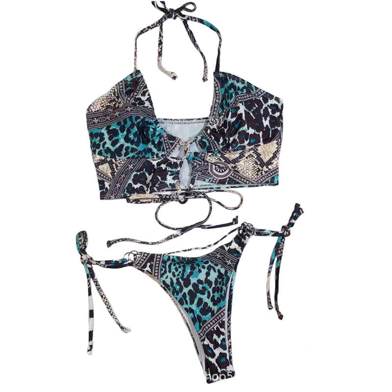 2023 Women's Leopard Print Bikini Swimwear Set
