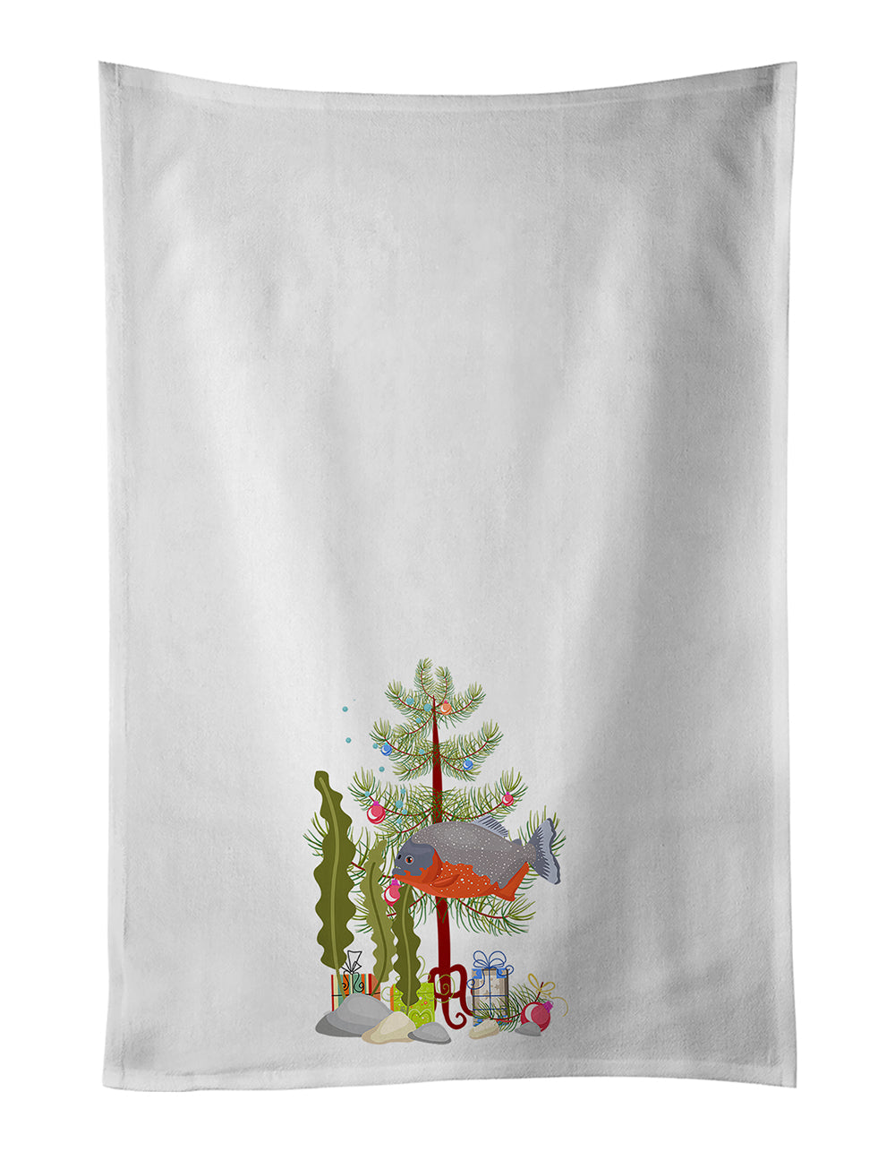 Piranha Merry Christmas Kitchen Towel Set of 2