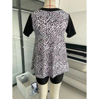 2022 Women's Plus Size Polka Dot Tankini Swimsuit Set