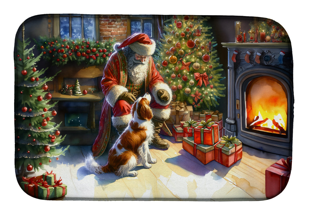 Brittany and Santa Claus Dish Drying Mat