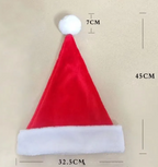 Soft Plush Christmas Hat | Embroidered Cap