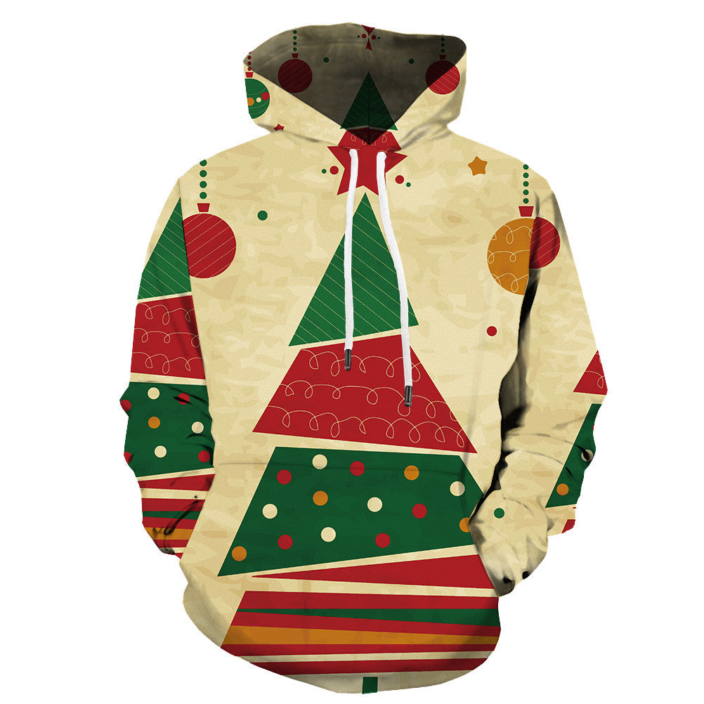 3D Printed Casual Hoodie with Snowman Design | Streetwear