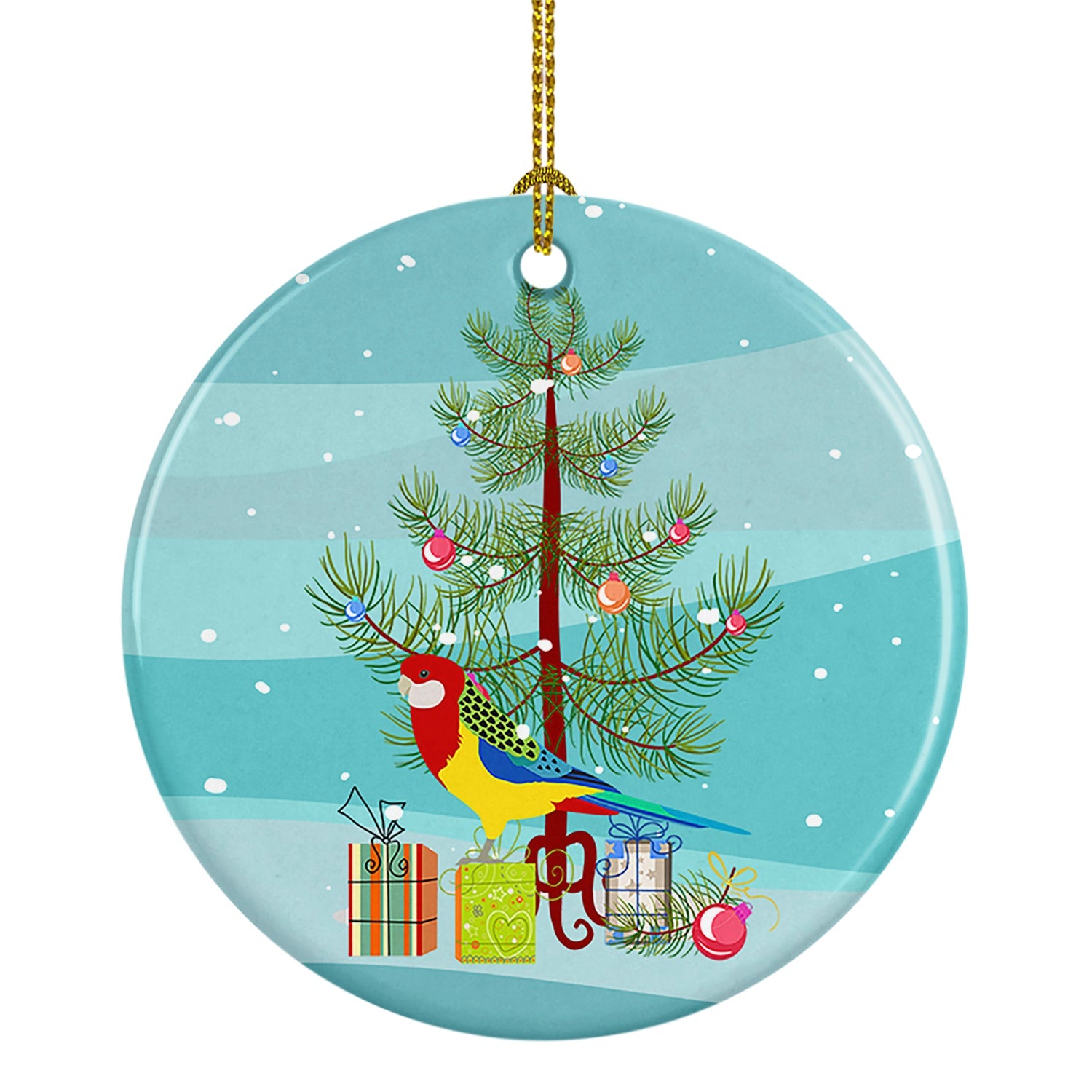 Rosella Merry Christmas Ceramic Ornament