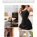 Backless Ice Silk Suspender Dress - Summer Nightwear