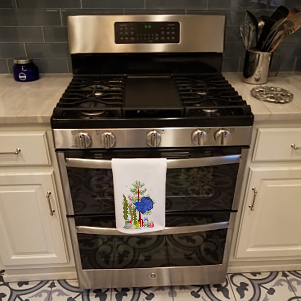 Super Delta Tail Betta Merry Christmas Kitchen Towel Set of 2