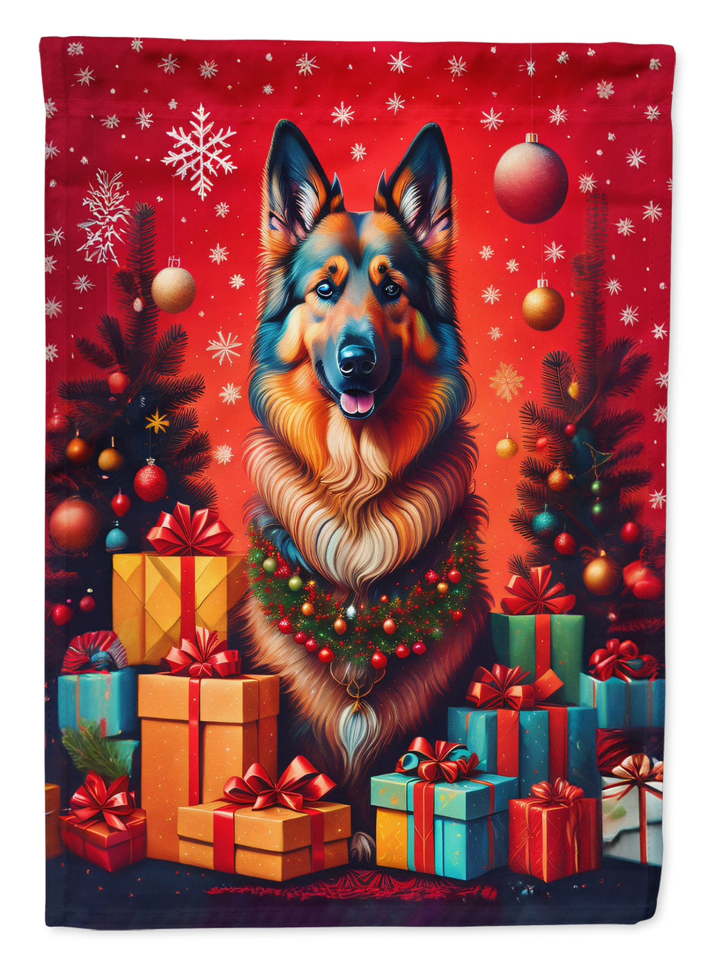 Belgian Tervuren Holiday Christmas Garden Flag