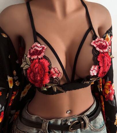 W0703 Fashionable Sexy Embroidered Lace Lingerie