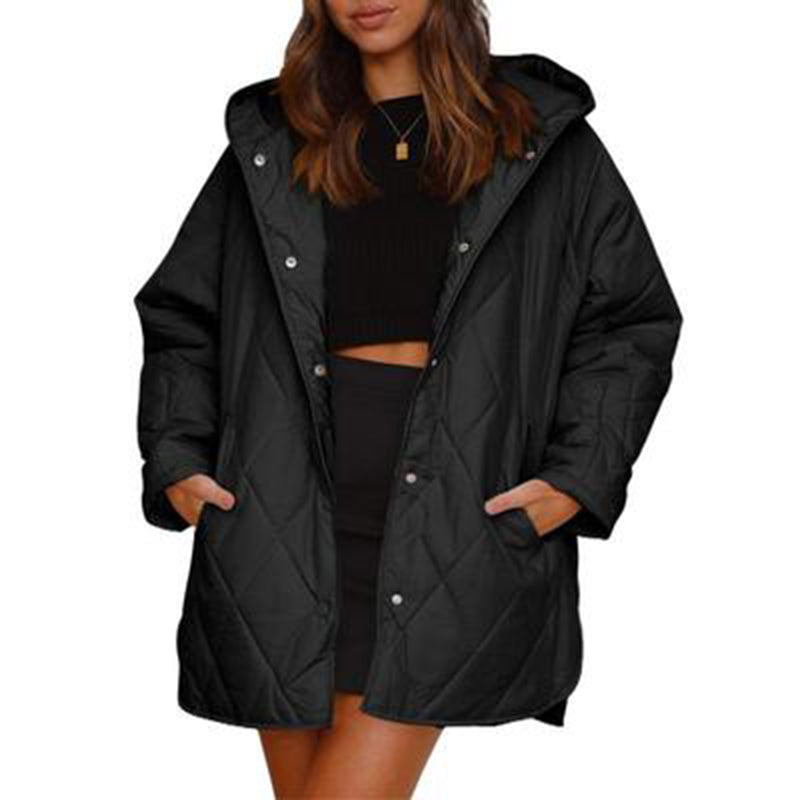 Long Sleeve Hooded Coat with Wide, Fall/Winter 2023