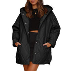 Long Sleeve Hooded Coat with Wide, Fall/Winter 2023