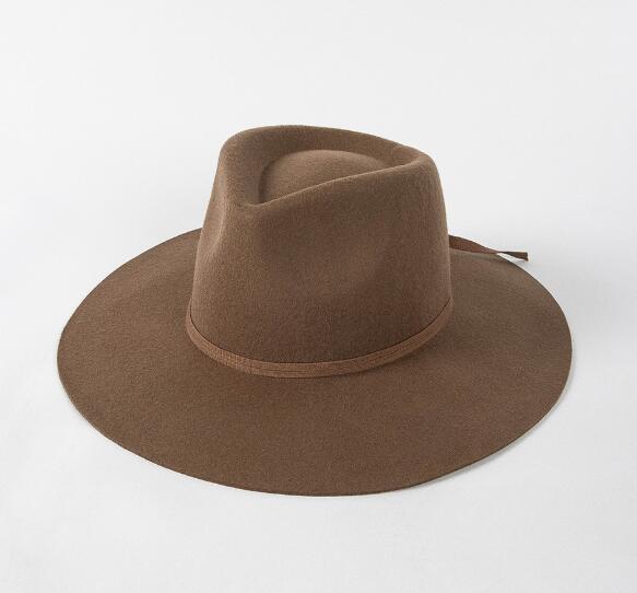Ribbon Bow Casual Crown Wool Jazz Hat | Embroidered Cap