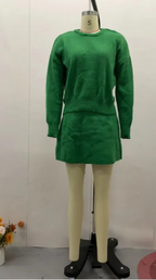 Chic Knit Sweater Skirt Set