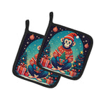 Monkey Christmas Pair of Pot Holders