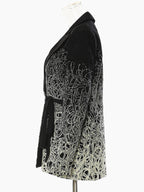 Women’s Black Embroidered Plus Size Blazer Jacket