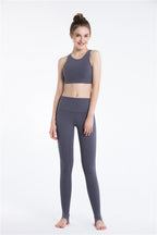 2019 Cross-Back High Neck Sports Bra & Yoga Tank Top
