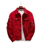 Men's Hip-Hop Denim Jacket - Casual Streetwear Style