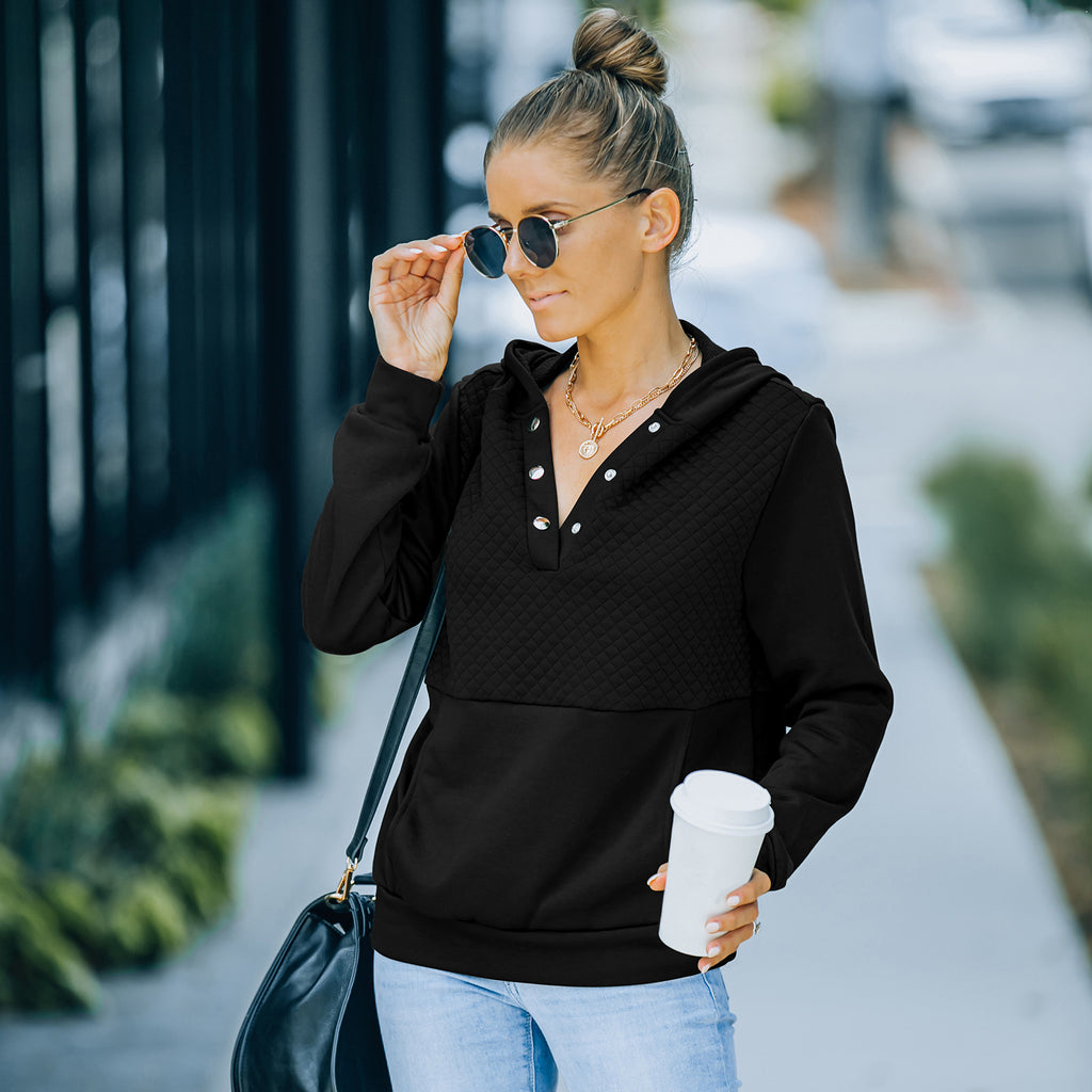 Hooded Long-Sleeved Fashion Sweater