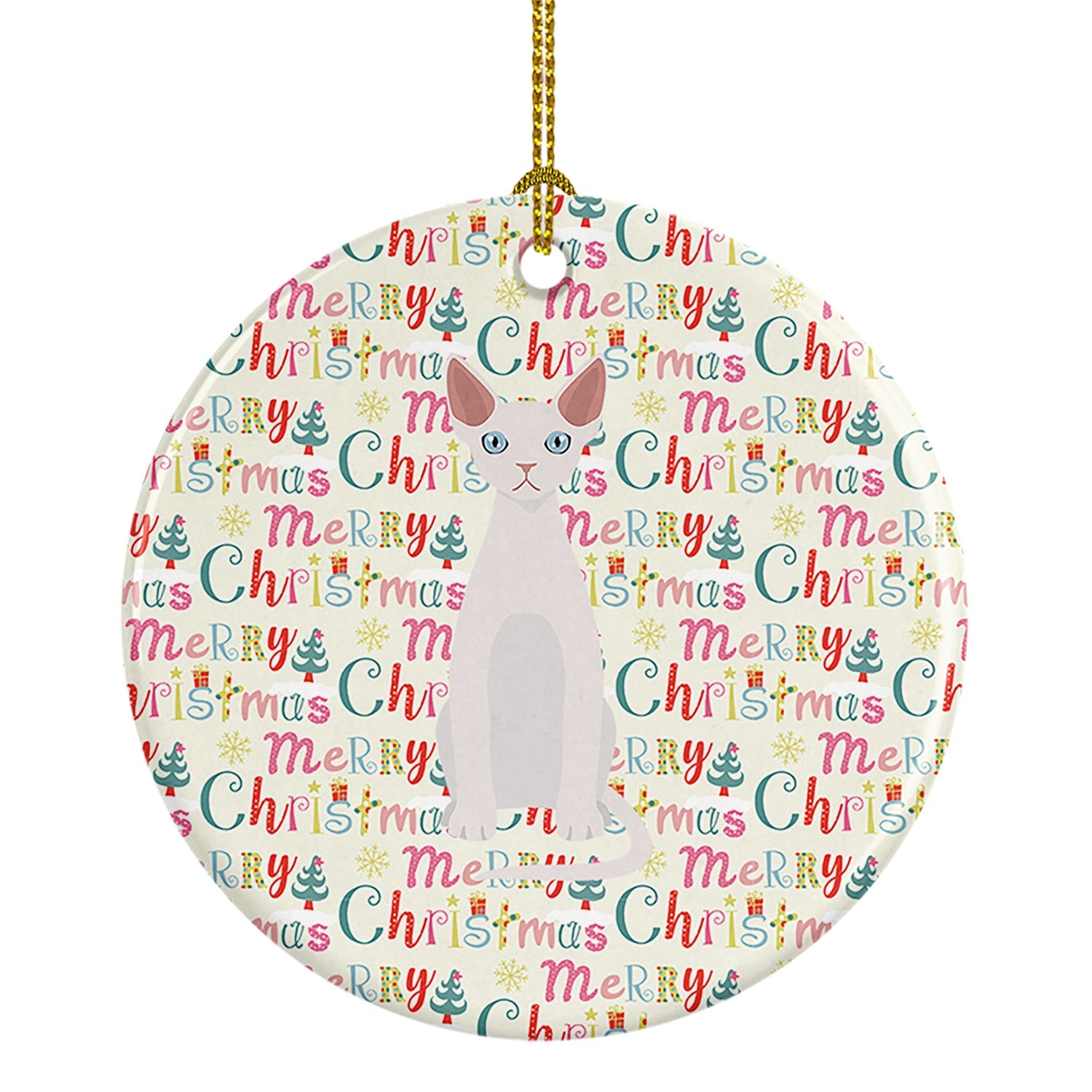 Devon Rex #2 Cat Christmas Ceramic Ornament