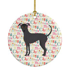 Argentine Pila Dog Merry Christmas Ceramic Ornament