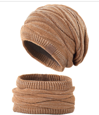 Heidi Knit Hat and Neck Warmer Set (One Set) | Embroidered Cap