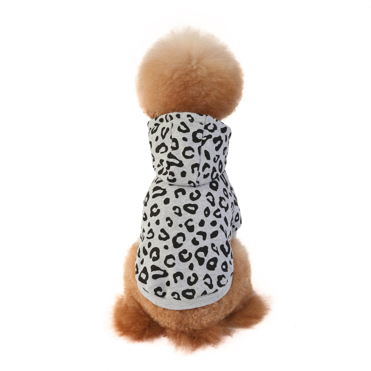 Leopard Print Hooded Sweater for Dogs