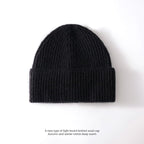 Solid Color Wool Hat - Loose and Warm Fashion Accessory | Embroidered Cap