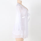 Lace and Mesh Lingerie Set with Sexy Nightgown
