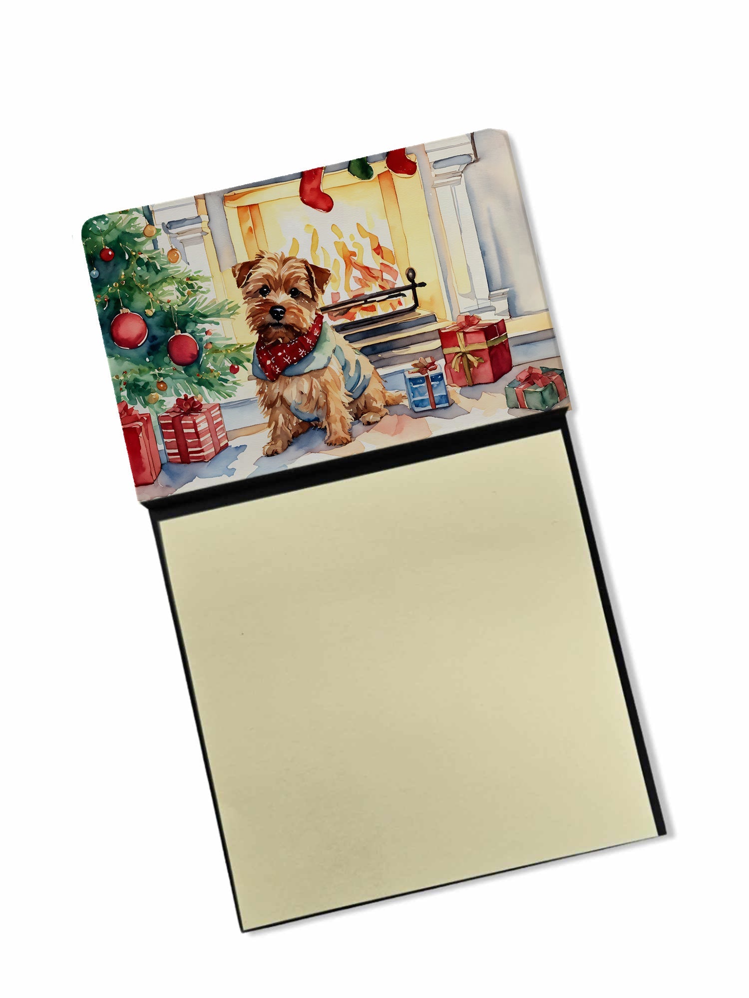 Norfolk Terrier Cozy Christmas Sticky Note Holder