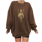 Five Pointed Star Pattern Women's Sweater