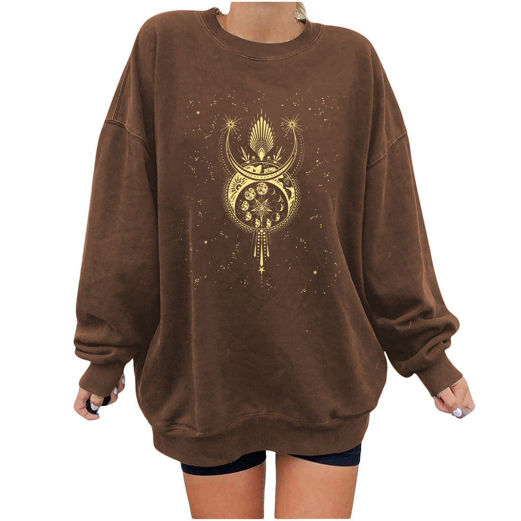 Five Pointed Star Pattern Women's Sweater