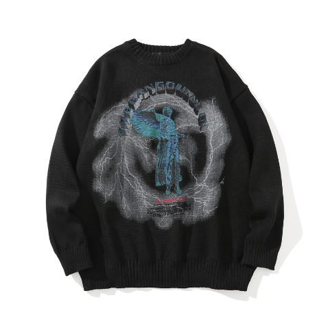 Men's Dark Statue Graphic Sweater