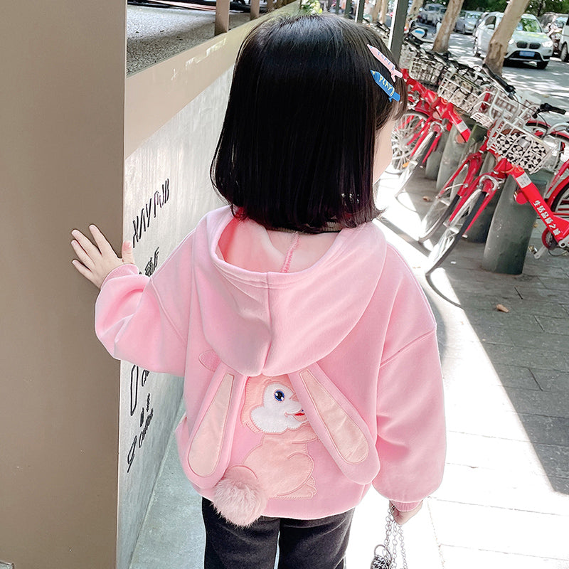 New Girls' Sweater and Fleece Hooded Top