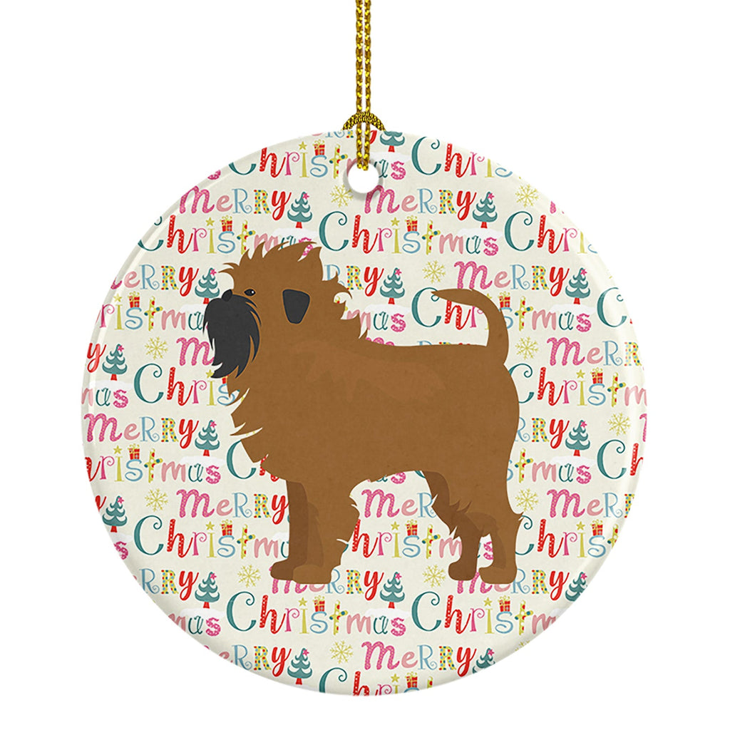 Affenpinscher #1 Merry Christmas Ceramic Ornament