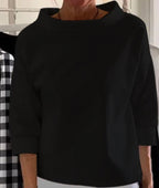 Women's Long Sleeve Half Turtleneck Fleece Sweater