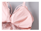 Cross Lace Bustier Bra with Lace Design