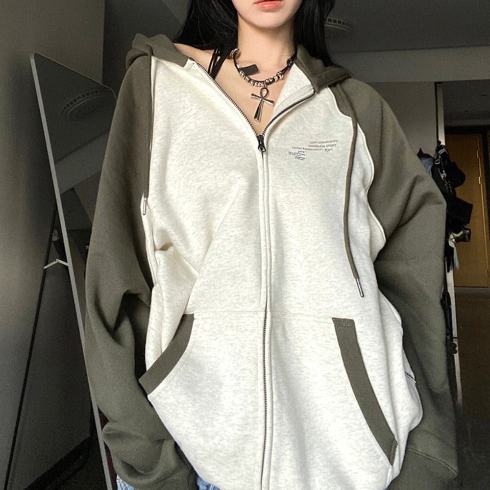 Fish Scale Collar Loose Double Hooded Sweater
