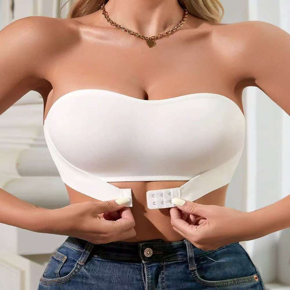 Strapless Front-Hook Bandeau Bra