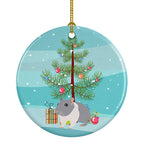 South African Hamster Merry Christmas Ceramic Ornament