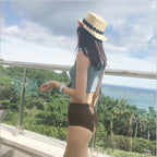 Women's Bikini Set with Front Tie for Beach Wear