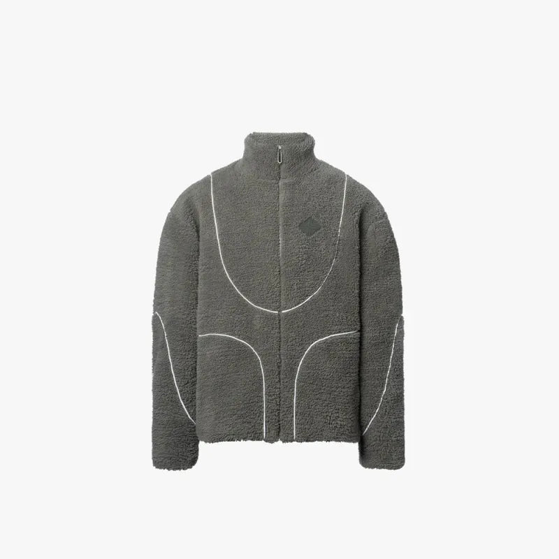Zipper Letter Embroidery Warm Sweater