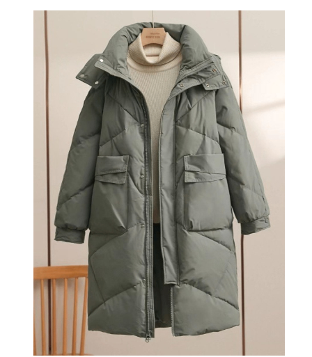 Plus Size Women's Thickened Mid-Length Cotton Coat