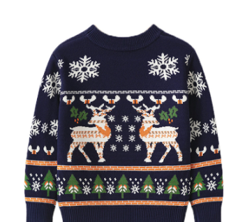 Cartoon Christmas Elk Sweater for Kids