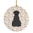 Merry Christmas Giant Schnauzer Ceramic Ornament