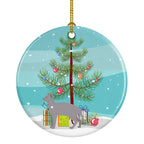 Ukrainian Levkoy Cat Christmas Ceramic Ornament
