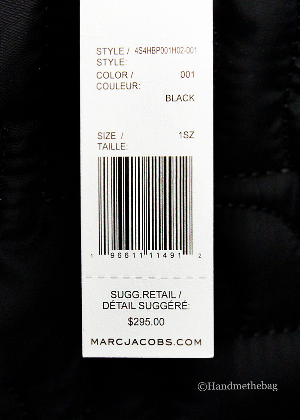 Marc Jacobs Medium Black Monogram Quilted Puffy Backpack | Streetwear