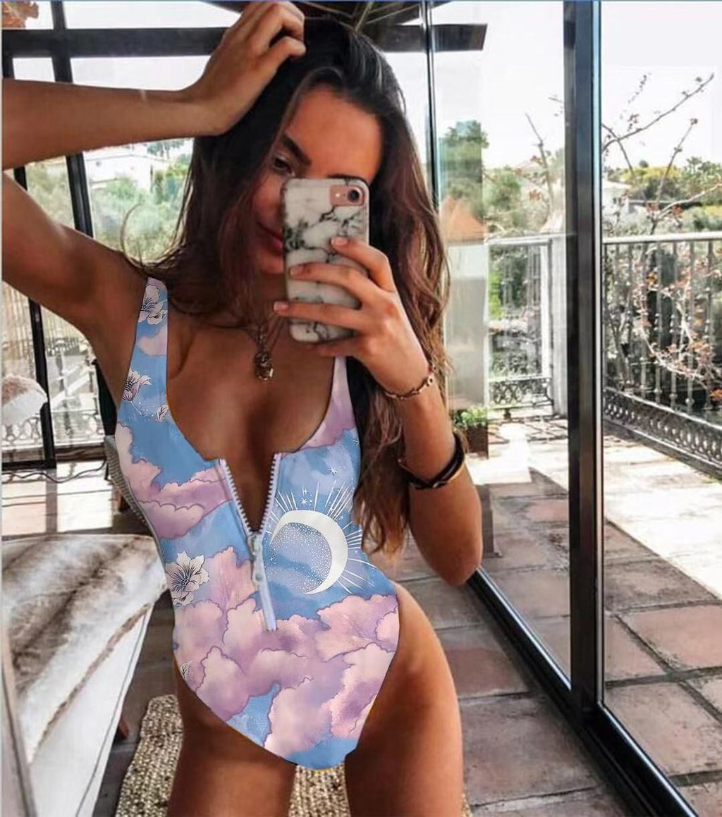 27-Color Sexy Striped One-Piece Bikini Swimsuit